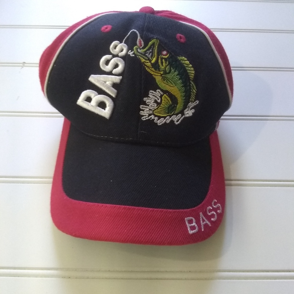 Bass Fishers Red And Black One Size Hat